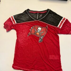 NFL Kids Red and Black Buccaneers Tee